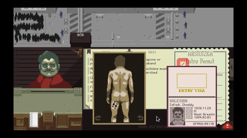 An example of the game's full-body scanner