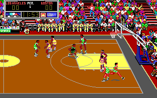 The original DOS version, featuring a titular Lakers vs. Celtics match-up.