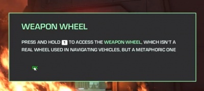 Despite the humor, the weapon wheel was a pain to my side.