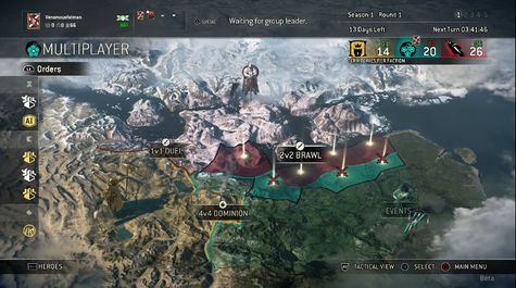 The faction map, which gaining or losing territory is meaningless and doesn't affect the matches in any way.