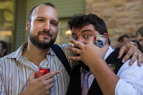 Vinny Caravella with Ryan on his wedding day