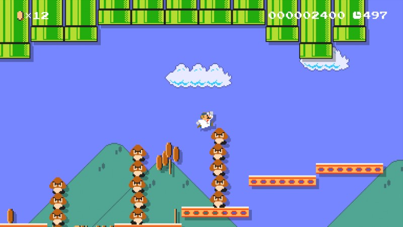 My first stage, Malpractice Platform, was a shorty. I made tall goomba stacks on platforms until I maxed out the editor and ended it. Come a long way since.