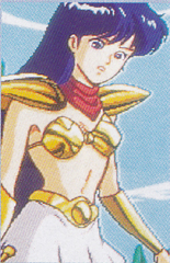 Yuuko dons her armor for the first time.