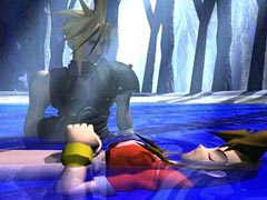 Aerith's funeral in Final Fantasy VII.