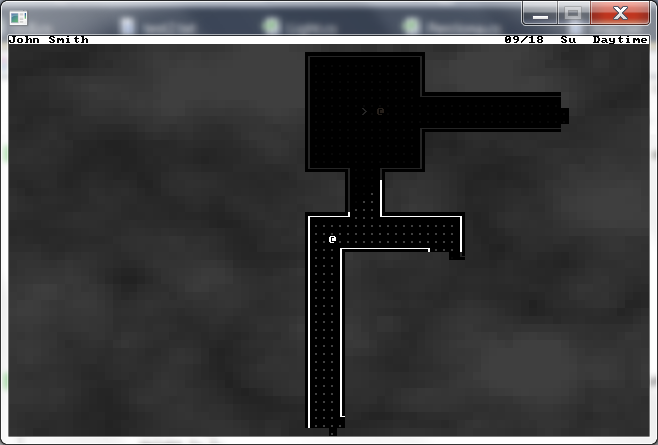  A little dungeon exploration to show how explored but not-currently-visible parts of the dungeon are darkened