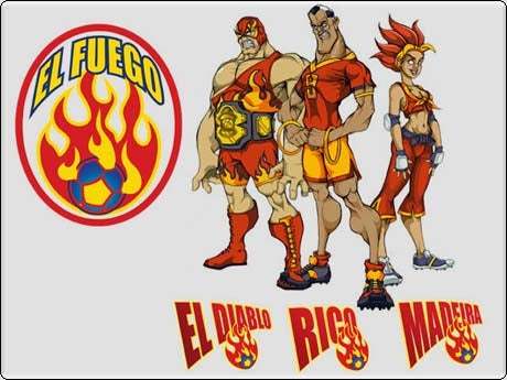 Team El Fuego. Left to Right: El Diablo, Rico, and Madeira.