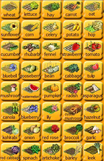 Most of The crops of Farmerama