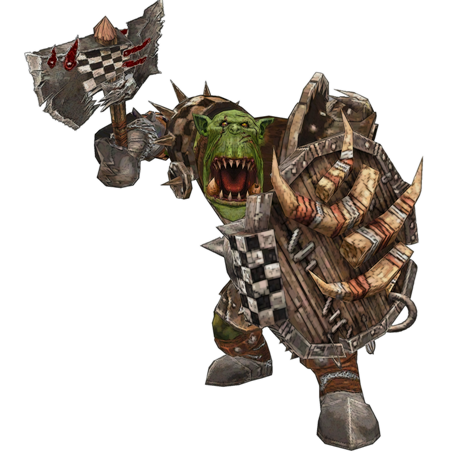 Bax is a Black Orc Greenskin, a melee tank with high survivability, moderate offense, and some support.