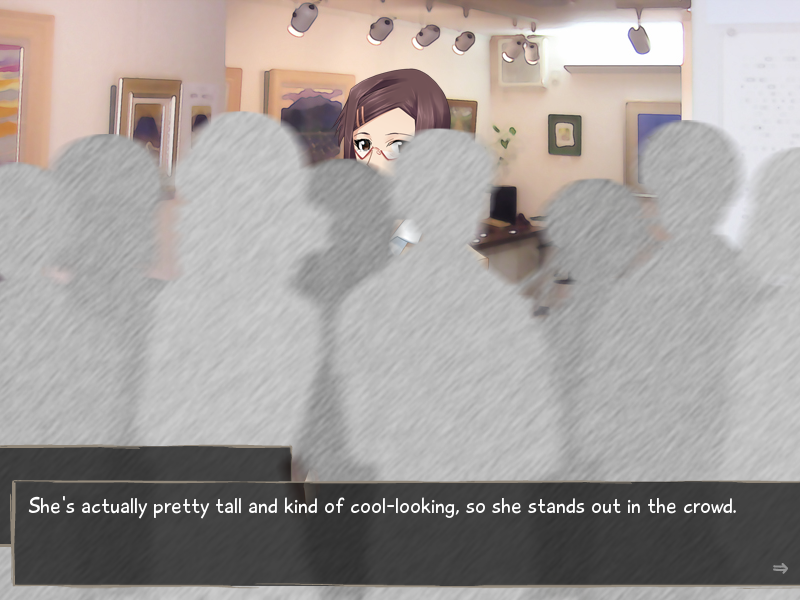 Look at her, standing behind these greyish blobs. Sae's the shit!