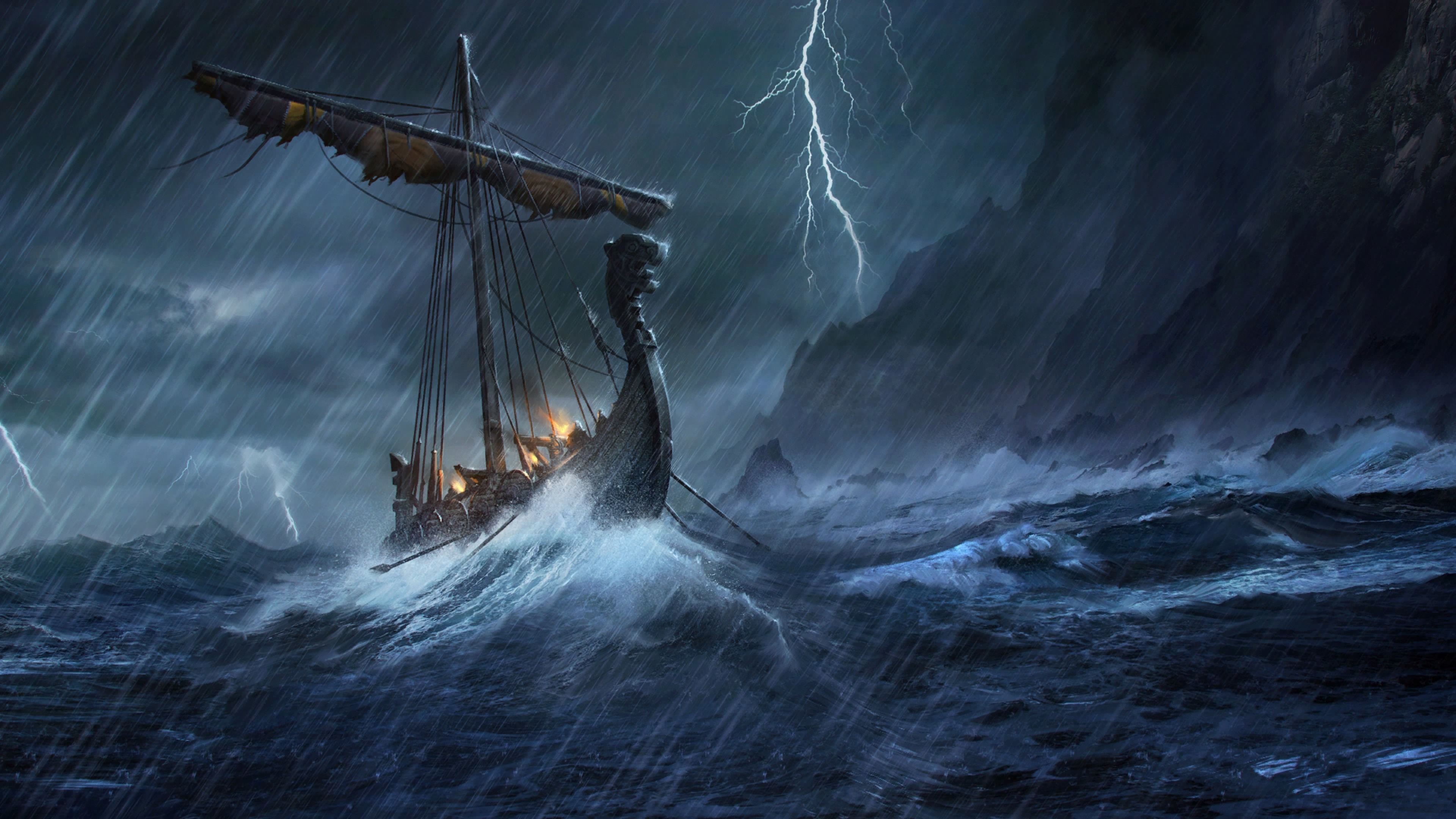 Домен бури. Викинги Драккар море. Нагльфар корабль. Драккары викингов шторм. Корабль викингов Драккар.