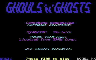 The title screen's not that flashy – imagine that text wiggling spookily – but man, DAT MUSIC.