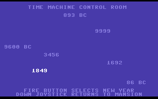 Select the time you want travel to (C64)