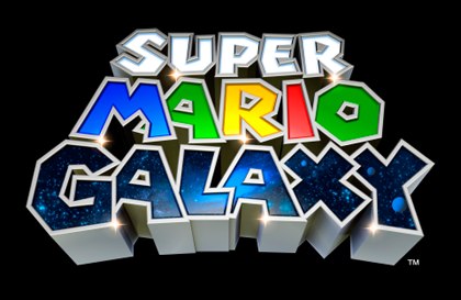 The logo for the original Super Mario Galaxy. 