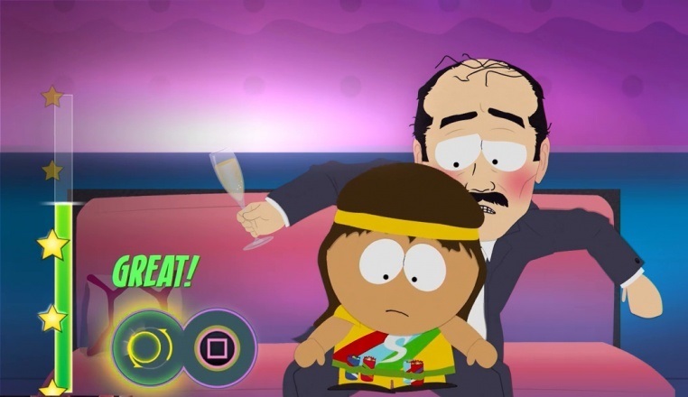 A mini game about a child giving some old dude a lap dance? It’s South Park alright.