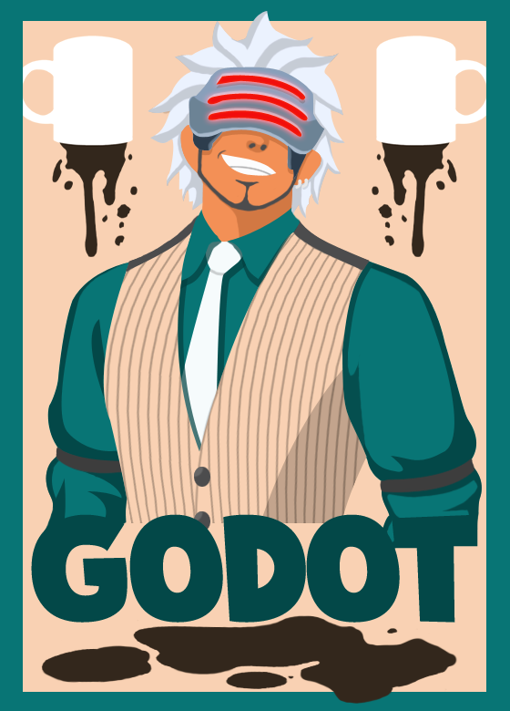   Prosecutor Godot. He sure loves his coffee. Godot Blend #107