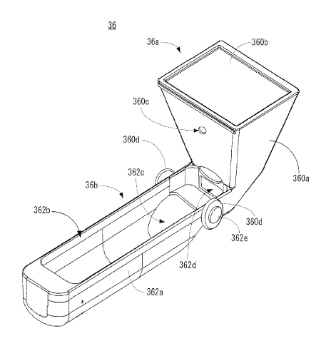 An image from a Nintendo patent that would add a touchpad display to the Wii remote design.