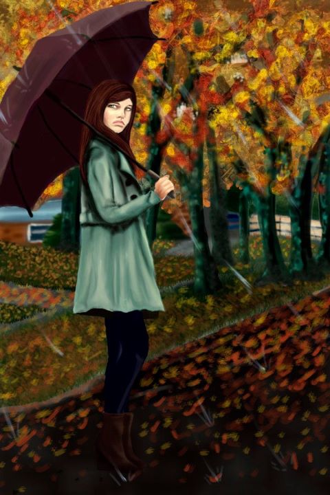 A painting by Connie Deng, partially made with the uDraw, then polished up on Deng's computer.