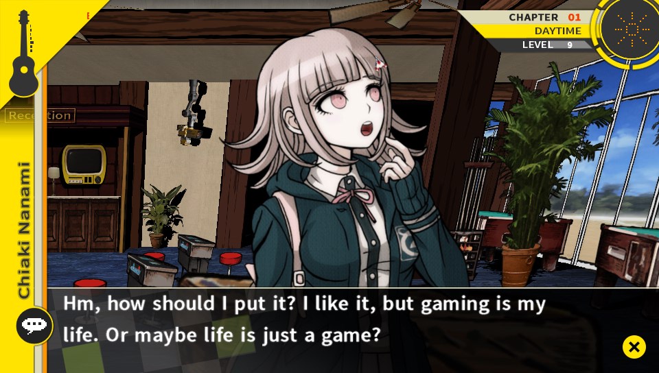 Chiaki is the Ultimate Gamer, and has some of the game's best (and met...