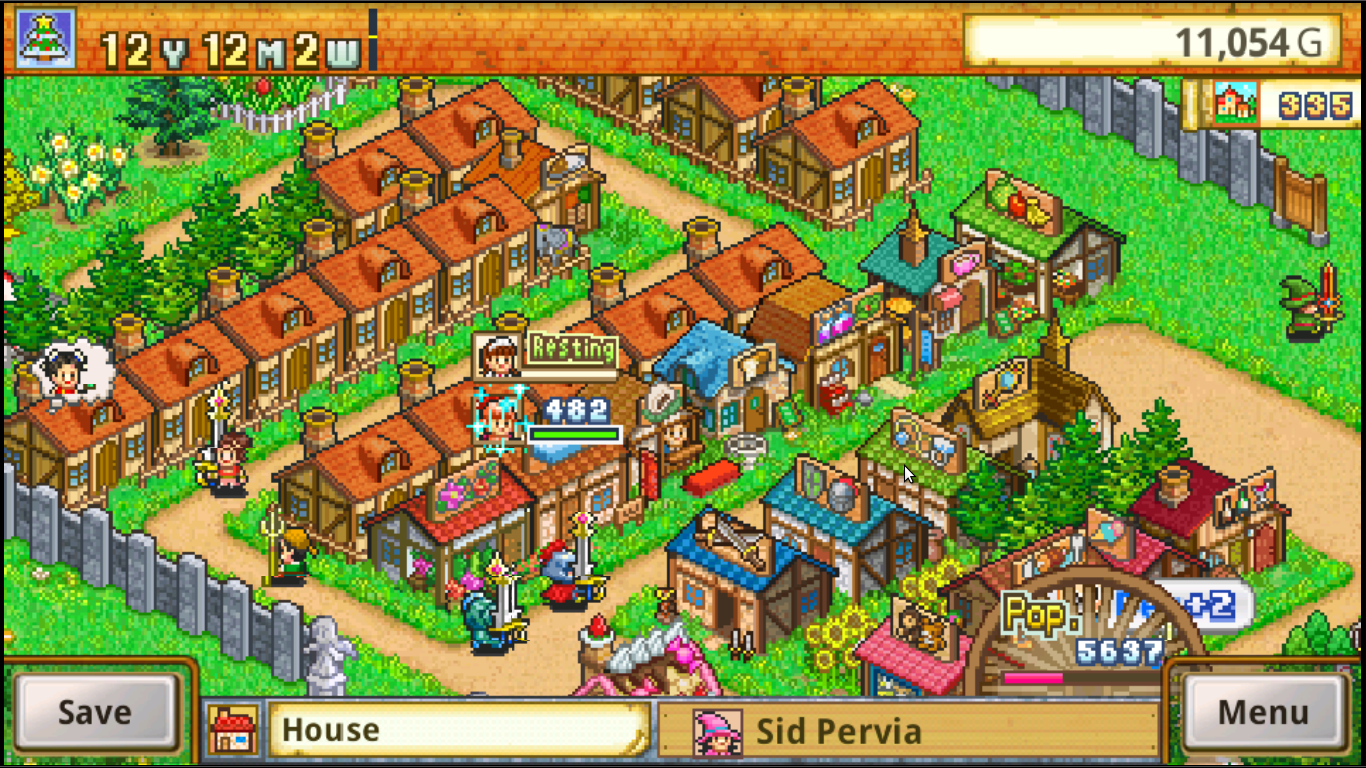 Dungeon village 2. Village game. Game Dev story. Sid House.
