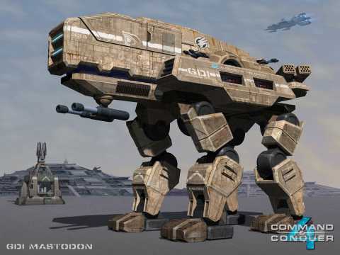 This big walker gets big holes blown in it as it takes enemy fire, making for an impressive demo of the game's graphical capabilities.