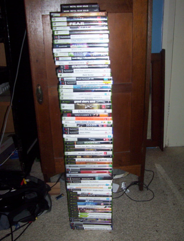 My stack of unbeaten games.