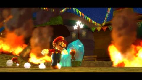 The introduction is incredibly dramatic in ways Mario has never been.