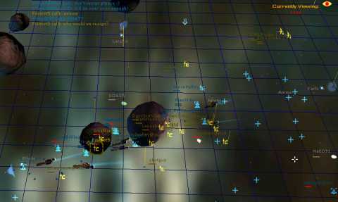 The third-person grid view, used for commanding players and AI.
