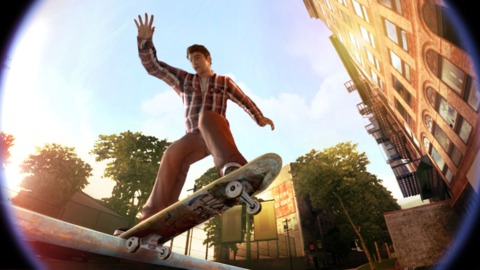You can't make a skateboarding game without a little fisheye lens.