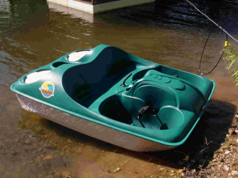 Paddle Boat- Propelled by paddling with your feet!