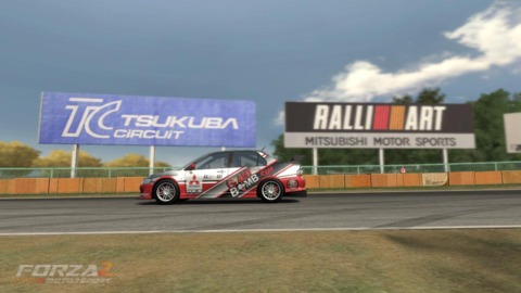 Giant Bomb car on the Tsukuba Circuit, Forza Motorsport 2