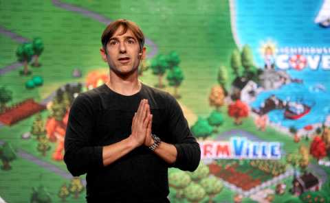 Zynga CEO Mark Pincus, presumably praying for his company's bad fortunes to end.