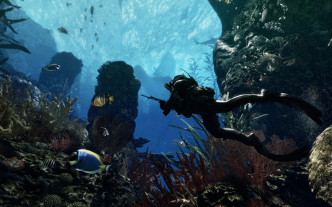 Underwater and other low-gravity environments make finding cover a challenge.