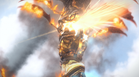I don't know what the hell that is, but it seemed like a pretty good visual metaphor for Final Fantasy XIV. Because it's weird, and on fire.
