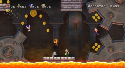 While moving platforms and obstacles are nothing new for a Mario title it looks much better on the Wii 
