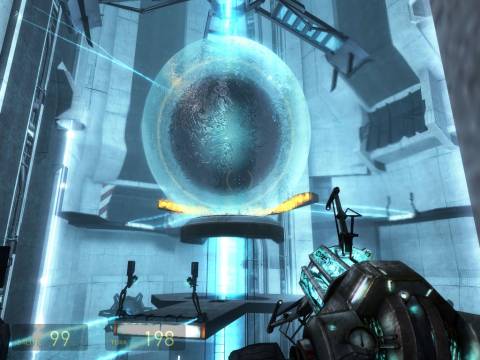   Valve's ability to design levels increased significantly over the showing in Half-Life 2, evidenced by the design of the Citadel core sequence. If Episode One is good for something, it's playing the role Half-Life 2 better than Half-Life 2 does. 