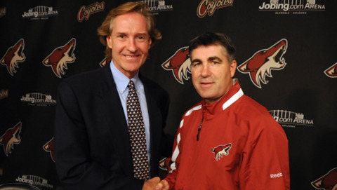 General Manager Don Maloney (left) and Head Coach Dave Tippett (right)