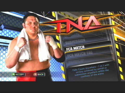 Samoa Joe would like to be the first to welcome you to this menu screen.