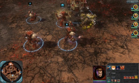 Dawn of war II notably lacks any base building, instead relying upon tiered upgrades and orbital deployment of units.
