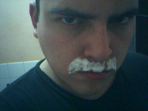 Putting an end to my MGS4 wait // moustache days. The razor was just half an inch away before I taught of taking the pic. Appreciate shit!