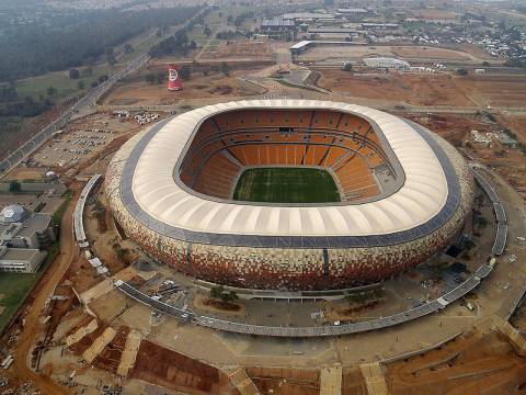 Soccer City, where the World Cup finals will be held.