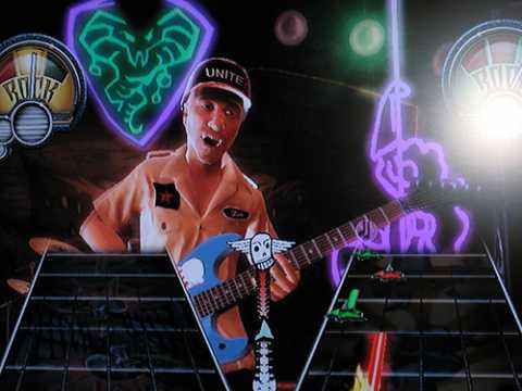 In Guitar Hero 3: Legends Of Rock Tom Morello can be seen doing his iconic  scratch in the background of the scratch part of Bulls On Parade. :  r/GamingDetails