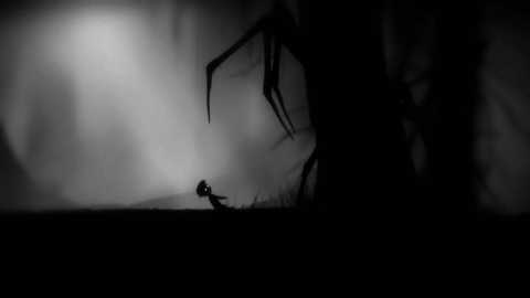 A scene from the game Limbo. 