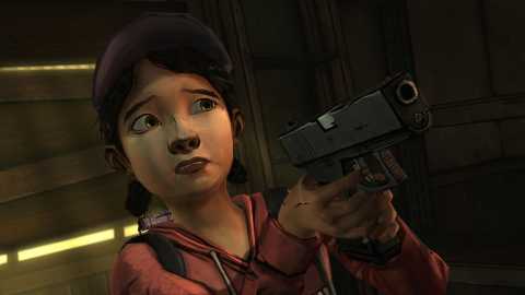 Like Carl from the show, Clementine is forced to mature way too quickly.