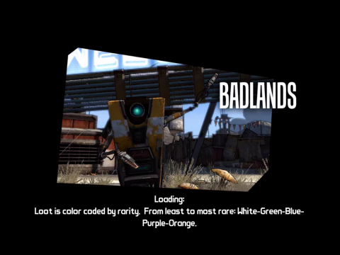 Arid Badlands loading screen.