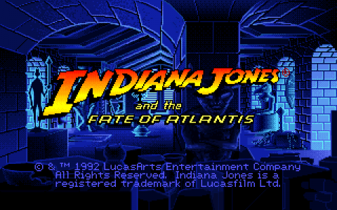 The game's title screen.