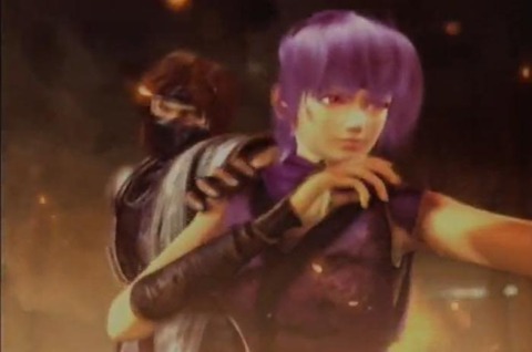 Ayane and Hayate during their mission to destroy DOATEC