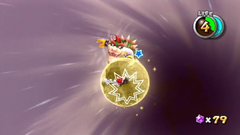 Mario and Bowser face off in Super Mario Galaxy 2. 