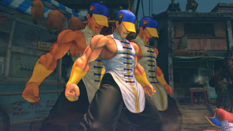 Yun activating the Genei Jin in Super Street fighter IV.