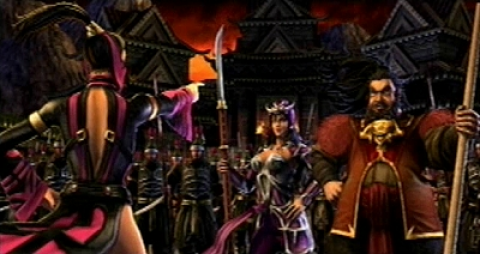 Mileena (as Kitana) commanding the Edenian military