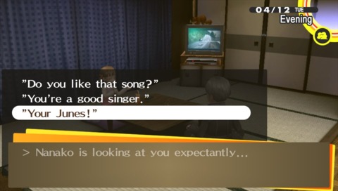 Nanako was worried about the murder but hey Junes